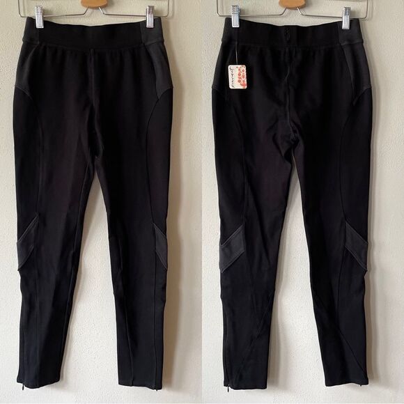 NWT Free People Movement Black Ankle Zip Ponte Leggings - Size: XS - Picture 1 of 11